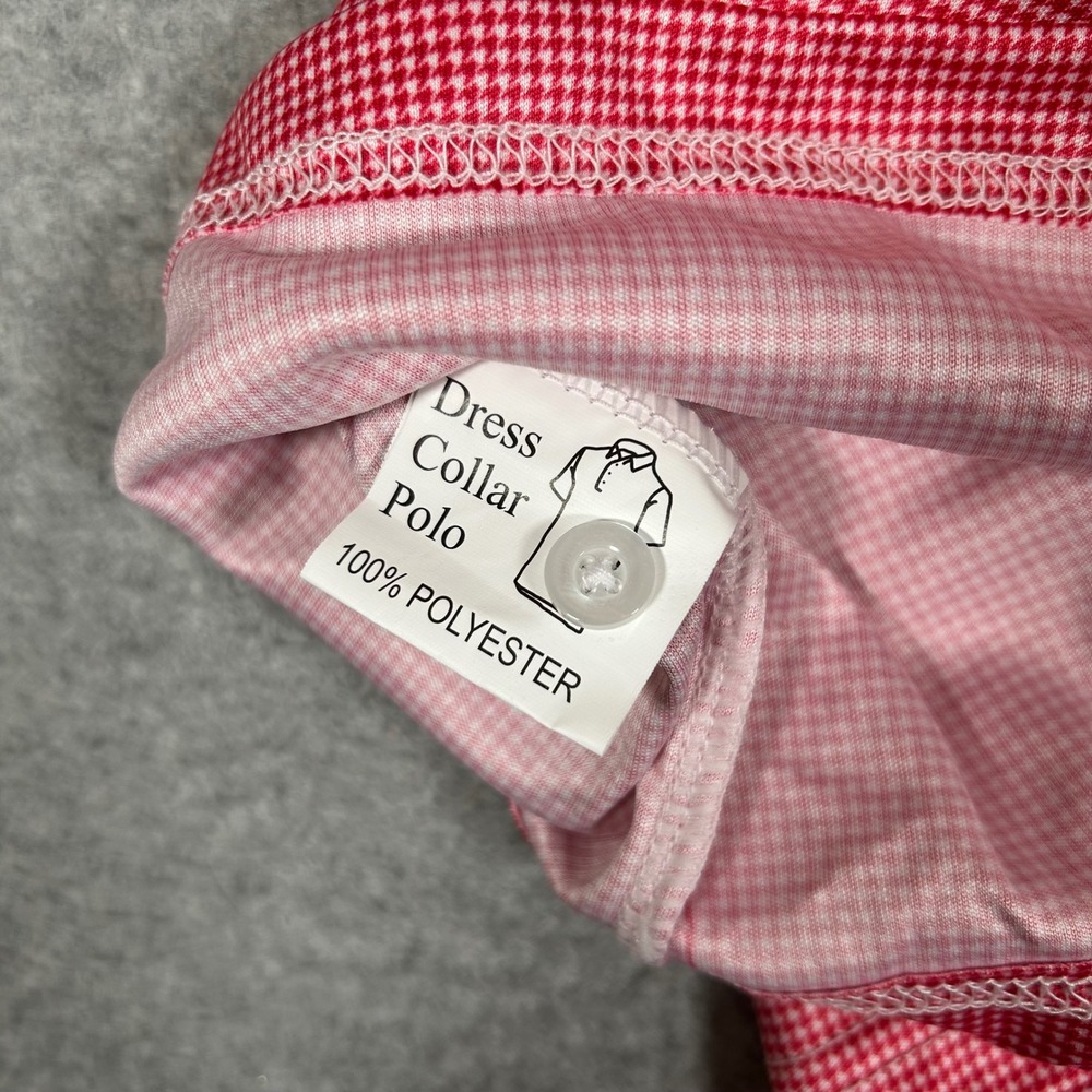 Collars & Co Polo Shirt Mens 3XL Red Gingham Semi Spread Dress Collar NEW NWOT‎ - Picture 7 of 7